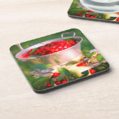 さくらんぼハーベスト、コテージガーデンロザリンデ コースター (左側)