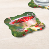 さくらんぼハーベスト、コテージガーデンロザリンデ ペーパーコースター (アングル)