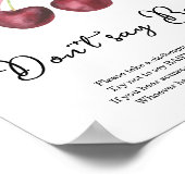 さくらんぼバウ赤ちゃんシャワー言わないベビー ポスター (角)