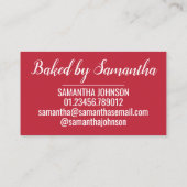 さくらんぼバケウェルタートブリティッシュフード英国ベーカリーカフェ 名刺 (裏面)