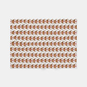 さくらんぼバケウェルタートブリティッシュフードUKペストリーベーキング フリースブランケット (正面(横))