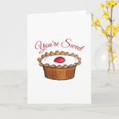 さくらんぼバケウエルタートイングランドブリティッシュフードスウィート カード (黄色い花)