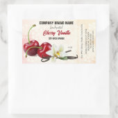 さくらんぼバニラフルーツキャンドル成分ラベル 長方形シール (バッグ)