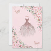 さくらんぼバラ金ゴールドドレスガウンキンセアニラ 招待状 (裏面)