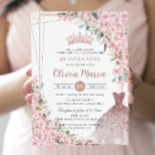 さくらんぼバラ金ゴールドドレスガウンキンセアニラ 招待状