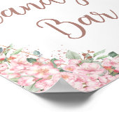 さくらんぼバラ金ゴールド蝶キャンディバー ポスター (角)