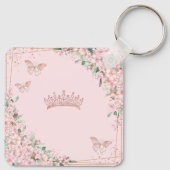 さくらんぼバラ金ゴールド蝶キンセアニェラ キーホルダー (裏面)