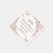 さくらんぼバラ金ゴールド蝶キンセアニェラ スタンダードカクテルナプキン (角)