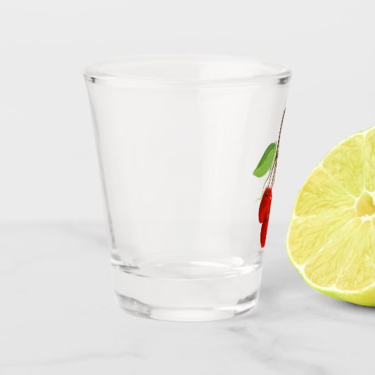 さくらんぼバンチショットグラス ショットグラス (左)