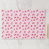 さくらんぼバースデーパーティーシャワーピンク紙ランチョンマット ペーパーパッド (インサイチュ)