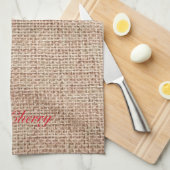 さくらんぼバーラッププリントキッチンタオル キッチンタオル (四つ折り)