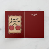 さくらんぼパイおもしろいの挨拶状 カード (内部)