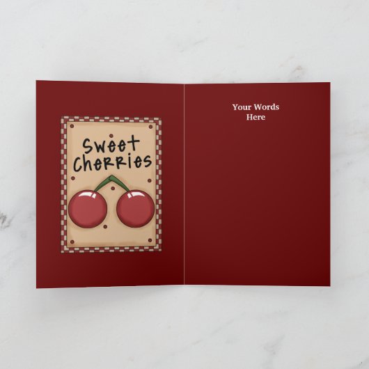 さくらんぼパイおもしろいの挨拶状 カード (内部)