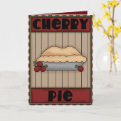 さくらんぼパイおもしろいの挨拶状 カード (黄色い花)