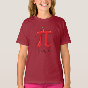 さくらんぼパイかわいい数学パイ日キッズガールのTシャツ Tシャツ