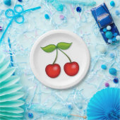 さくらんぼパイの部屋 ペーパープレート (パーティー)