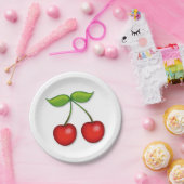 さくらんぼパイの部屋 ペーパープレート (パーティー)