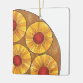 さくらんぼパイナップルアップサイドアップダウンケーキベーキンググルメ セラミックオーナメント (左)