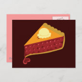 さくらんぼパイハート ポストカード (正面/裏面)