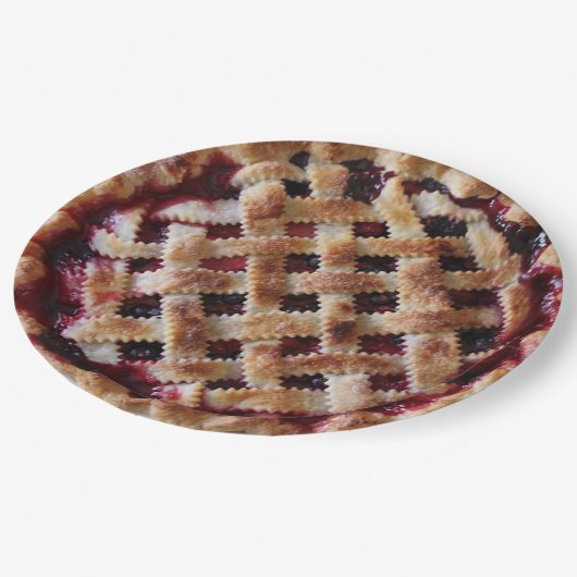 さくらんぼパイパーティー紙プレート ペーパープレート (アングル)