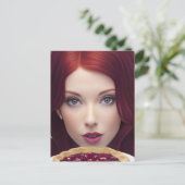 さくらんぼパイ女神ファンタジーアートポストカード ポストカード (スタンド正面)