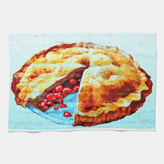 さくらんぼパイ用タオル キッチンタオル (横)