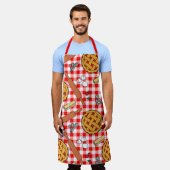 さくらんぼパイ紙プレート エプロン (着用した状態)