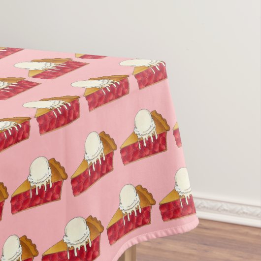 さくらんぼパイa laモードアイスクリームスライスデザートフード テーブルクロス (インサイチュ)