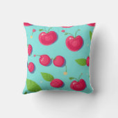 さくらんぼパステルカラフルパタパーソナライズされたーン クッション (裏面)