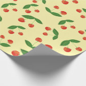 さくらんぼパターンのラッピング紙 ラッピングペーパー (角)