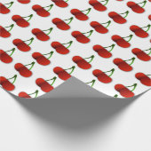 さくらんぼパターンのラッピング紙 ラッピングペーパー (角)