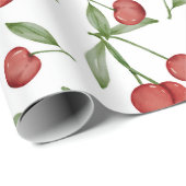 さくらんぼパターンのラッピング紙 ラッピングペーパー (ロールコーナー)