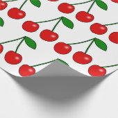 さくらんぼパターンのラッピング紙 ラッピングペーパー (角)