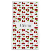 さくらんぼパターンギフトバッグ スモールペーパーバッグ (正面)