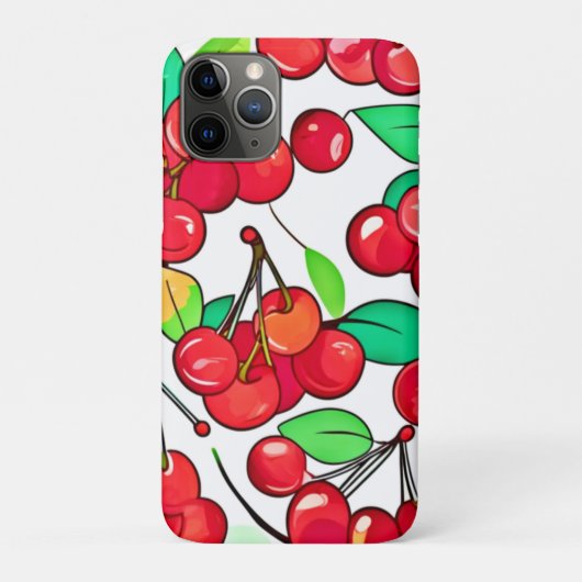 さくらんぼパターンデザイン Case-Mate iPhoneケース (裏)