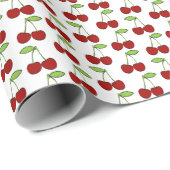 さくらんぼパターン包装紙 ラッピングペーパー (ロールコーナー)