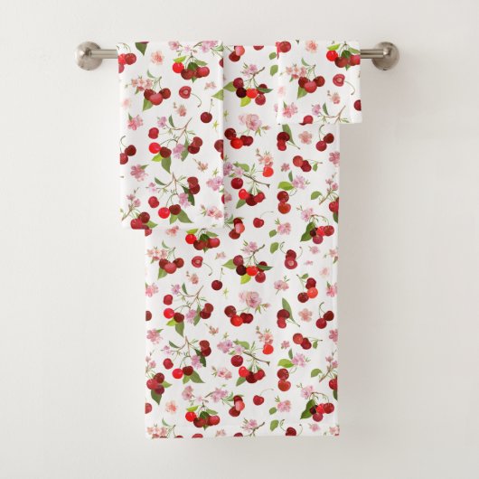 さくらんぼパターン1 バスタオルセット (インサイチュ)