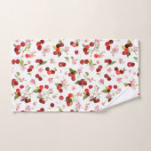 さくらんぼパターン1 バスタオルセット (ハンドタオル)