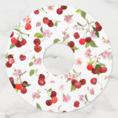 さくらんぼパターン1 ワイングラスタグ (正面)