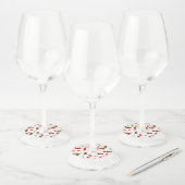 さくらんぼパターン1 ワイングラスタグ (セット)