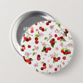 さくらんぼパターン1 缶バッジ (正面&裏面)
