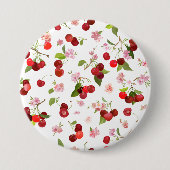 さくらんぼパターン1 缶バッジ (正面)