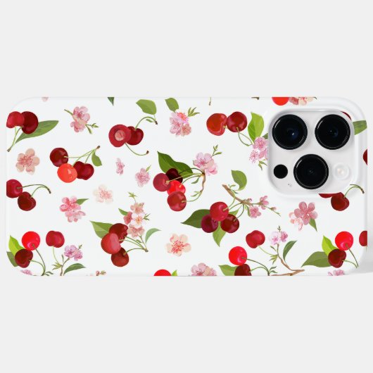 さくらんぼパターン1 Case-Mate iPhoneケース (裏面 (横))