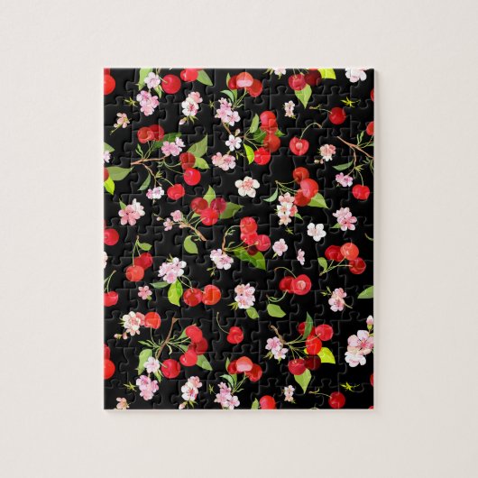 さくらんぼパターン2 ジグソーパズル (縦)