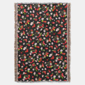 さくらんぼパターン2 スローブランケット (正面縦)