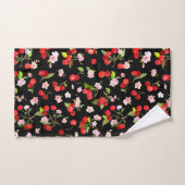 さくらんぼパターン2 バスタオルセット (ハンドタオル)