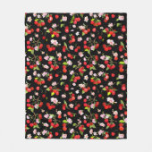 さくらんぼパターン2 フリースブランケット (正面)