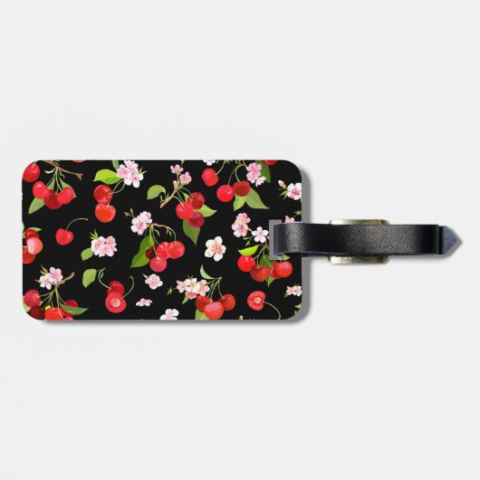 さくらんぼパターン2 ラゲッジタグ (裏面横)