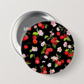 さくらんぼパターン2 缶バッジ (正面&裏面)