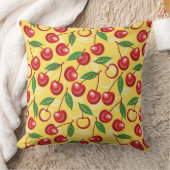 さくらんぼパターン クッション (ブランケット)
